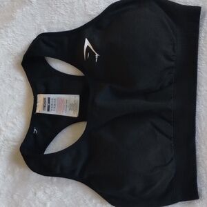 Gymshark Vital Seamless 2.0 Charcoal Black Marl Sports Bra Medium - Large